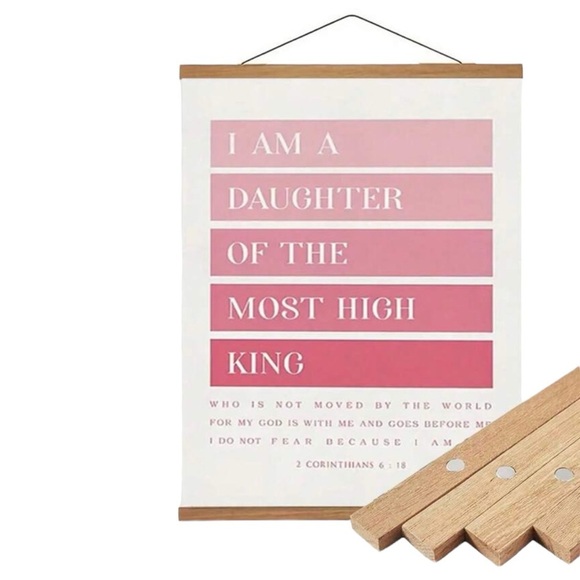 Wood Hung Bible Verse Artwork, Daughter of the King, 8”x10” - Picture 1 of 3